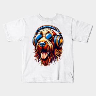 Spinone Italiano DJ Smiles with Rhythmic Vibes Kids T-Shirt